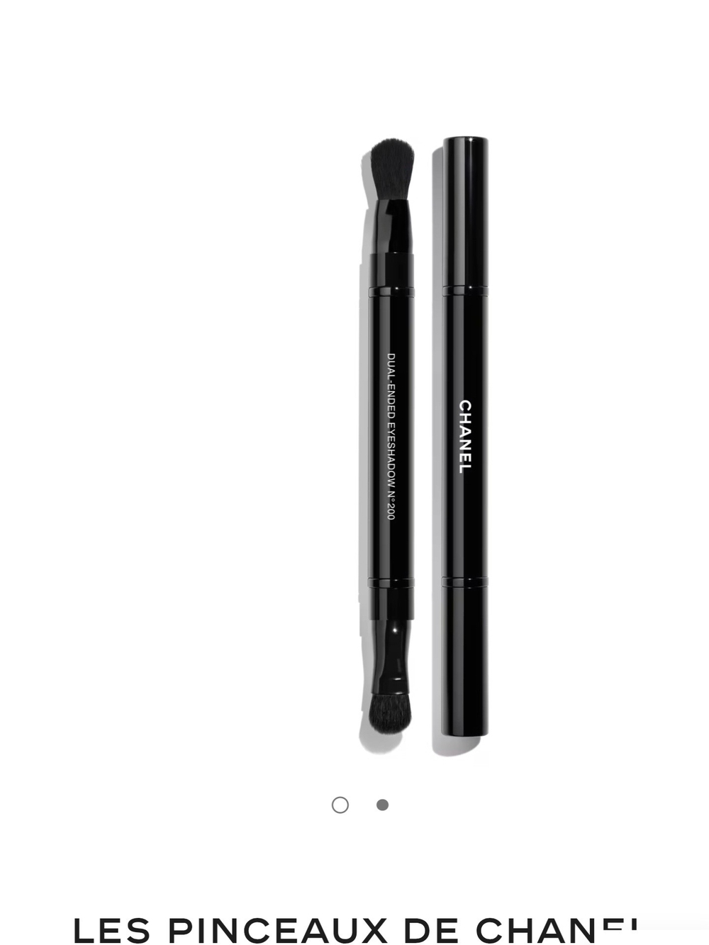 CHANEL Double-Ended Eyeshadow Brush — Black
